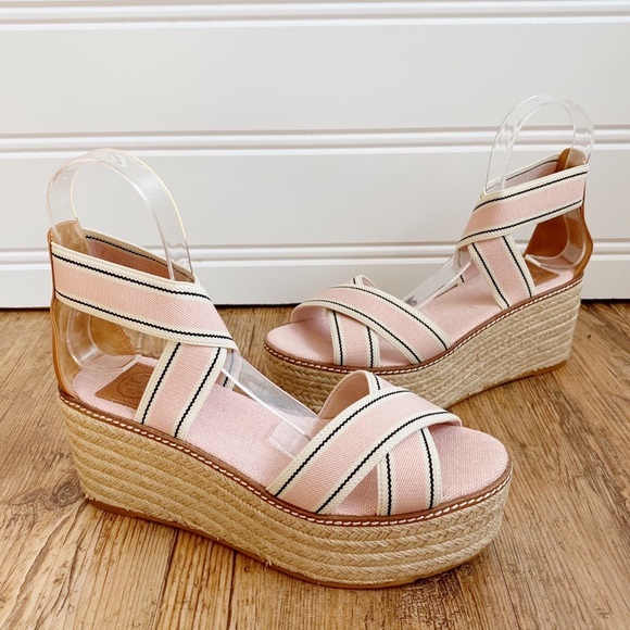 Tory Burch Freida Espadrille Platform Sandals 8